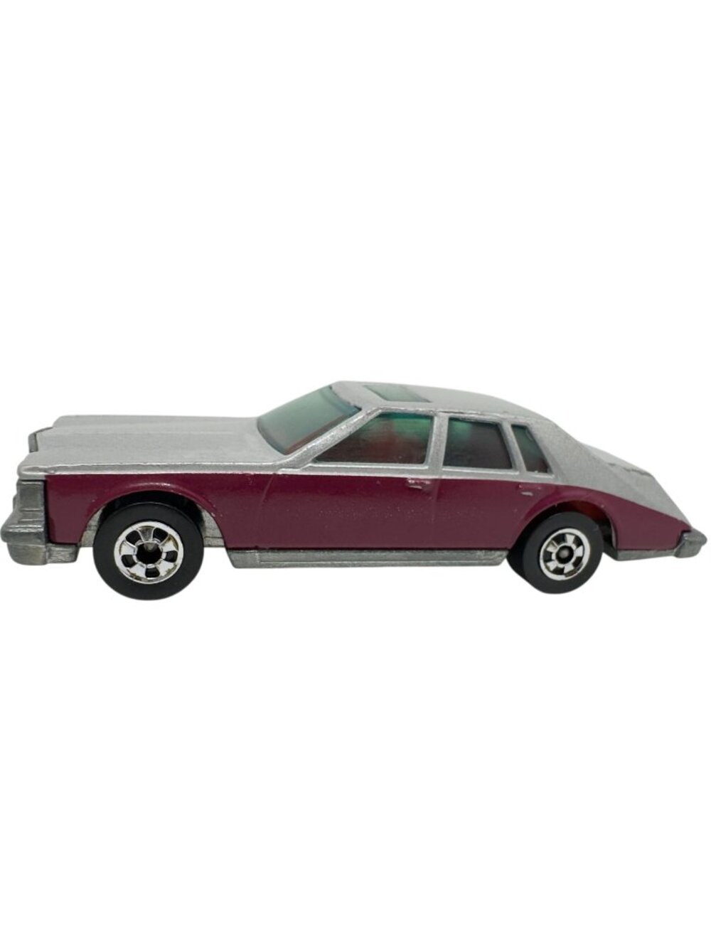 Vtg 80" Hot Wheels Mattel Cadillac Seville Diecast Car Silver Maroon Blackwall H